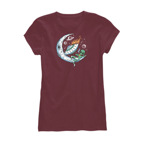 Дамска тениска с цветен принт ALIEN HOLIDAYS Дамска тениска с цветен принт ALIEN HOLIDAYS